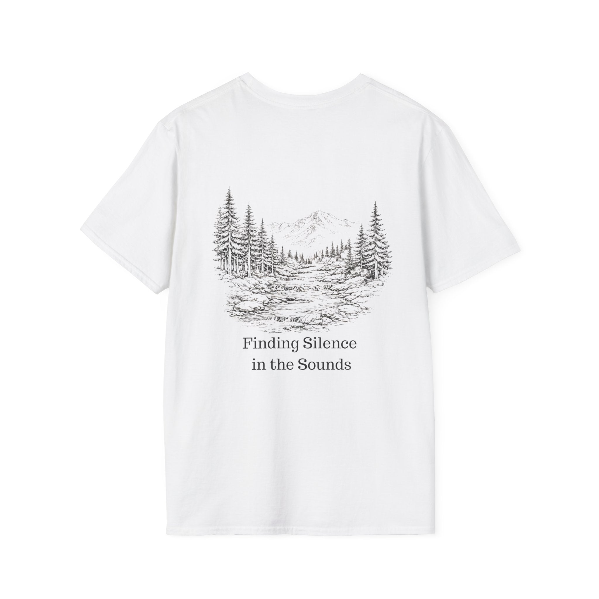 T-Shirt — 'Finding Silence in the Sounds' Nature Graphic Tee