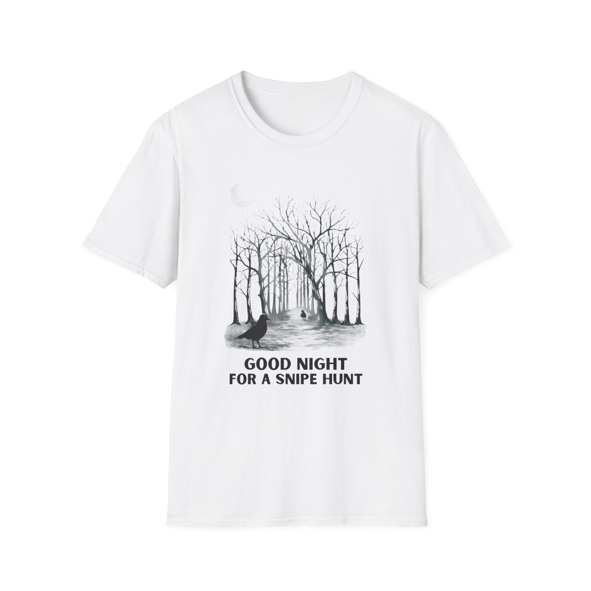 *Graphic on Front *Snipe Hunt Forest Tee – "Good Night for a Snipe Hunt" Graphic T-Shirt