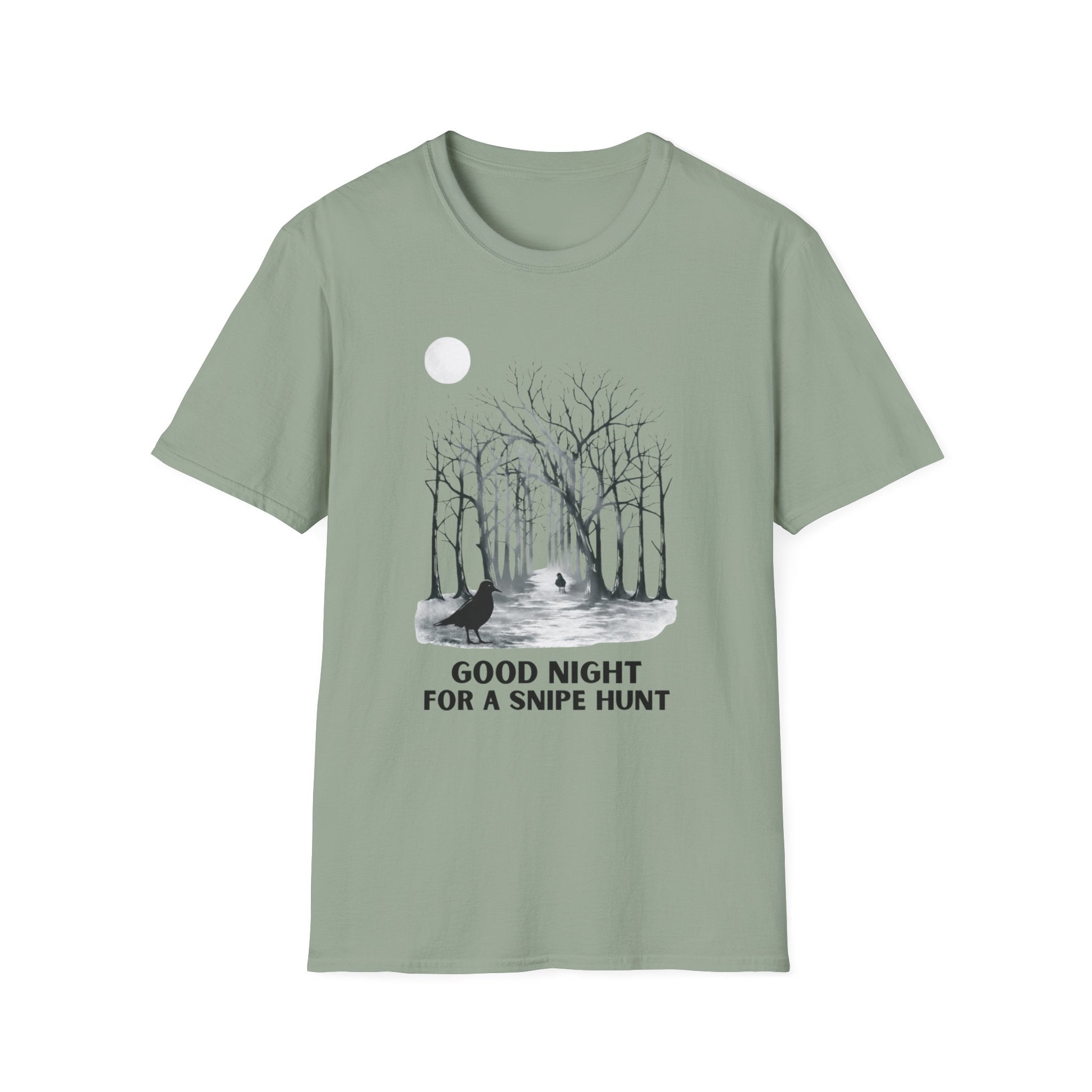 *Graphic on Front *Snipe Hunt Forest Tee – "Good Night for a Snipe Hunt" Graphic T-Shirt