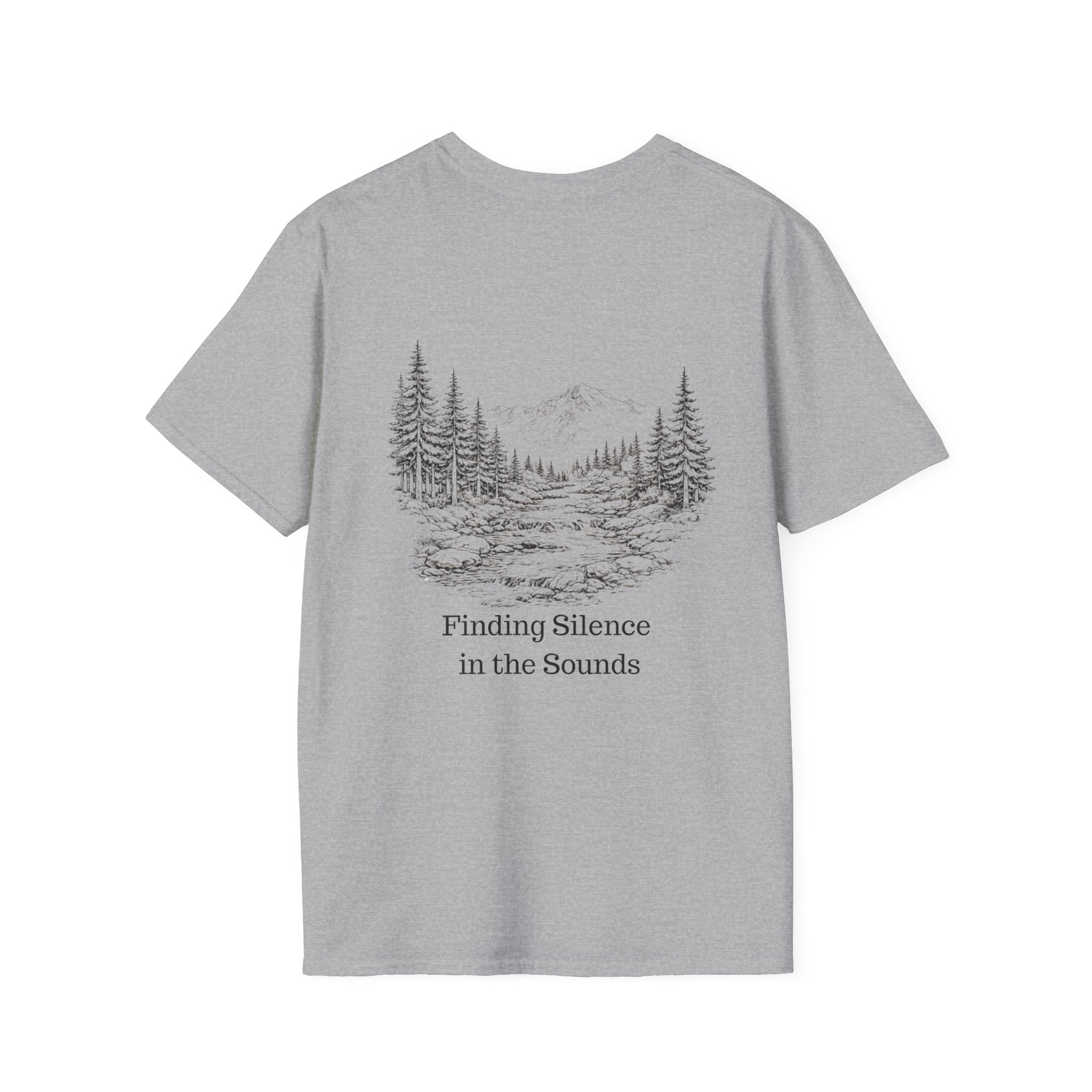 T-Shirt — 'Finding Silence in the Sounds' Nature Graphic Tee
