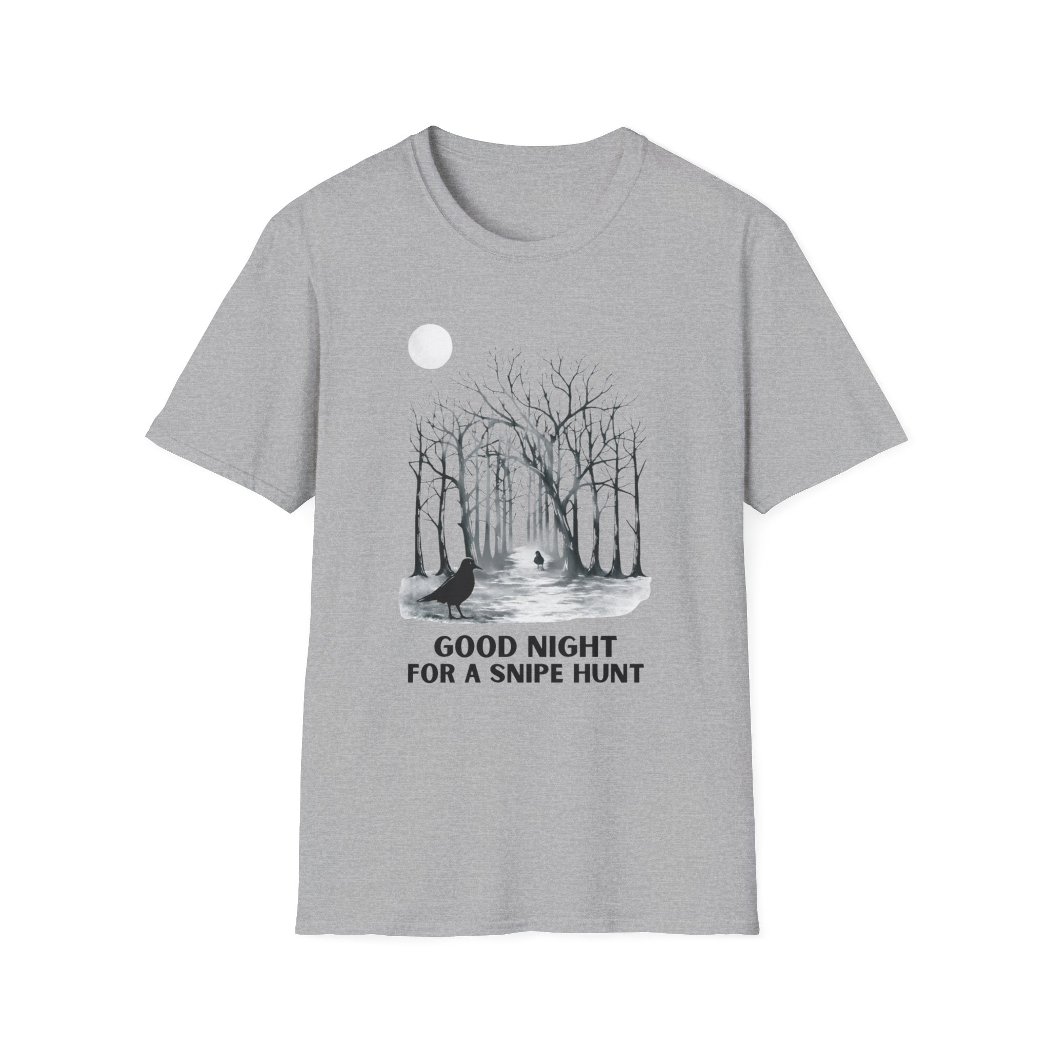 *Graphic on Front *Snipe Hunt Forest Tee – "Good Night for a Snipe Hunt" Graphic T-Shirt