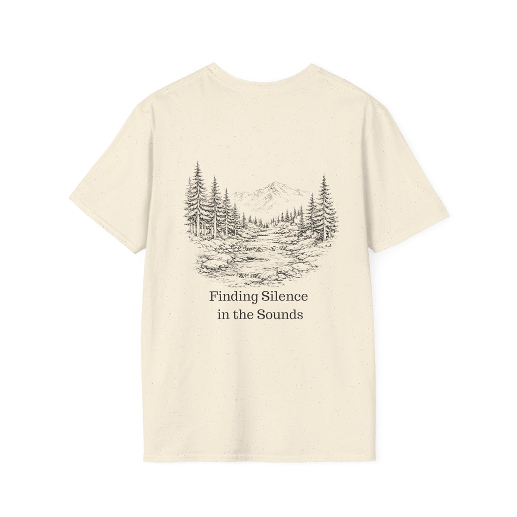T-Shirt — 'Finding Silence in the Sounds' Nature Graphic Tee